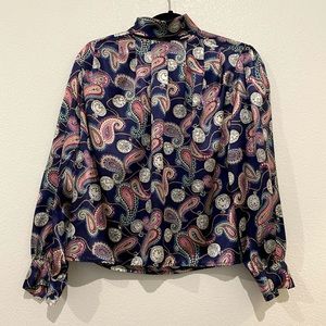 Vintage Anna Kriste paisley print blouse